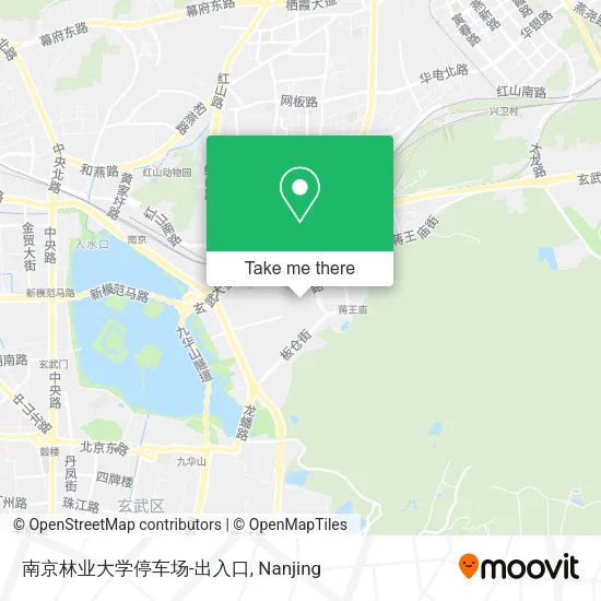 南京林业大学停车场-出入口 map