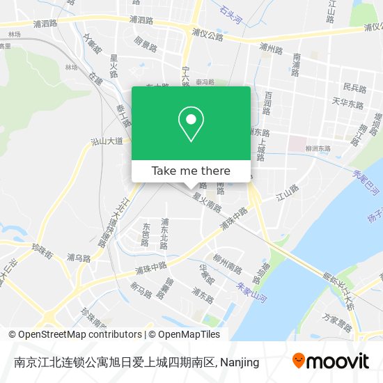 南京江北连锁公寓旭日爱上城四期南区 map