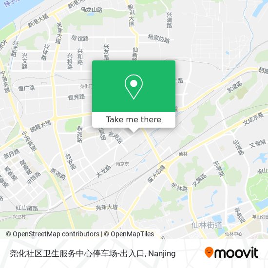 尧化社区卫生服务中心停车场-出入口 map