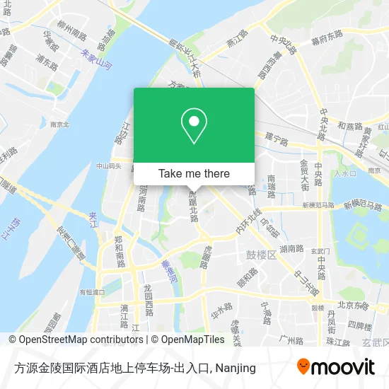 方源金陵国际酒店地上停车场-出入口 map