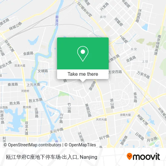 瓯江华府C座地下停车场-出入口 map