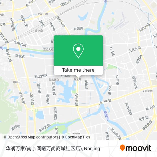 华润万家(南京同曦万尚商城社区店) map