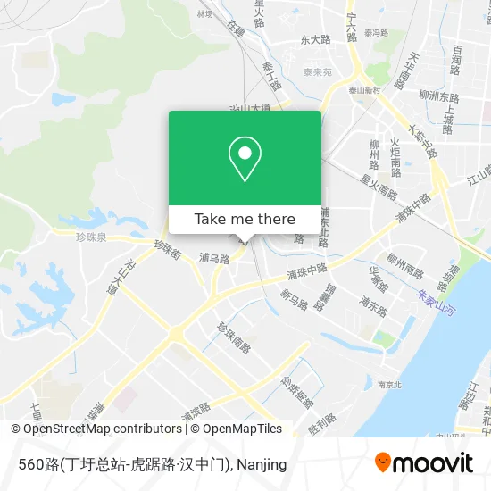 560路(丁圩总站-虎踞路·汉中门) map