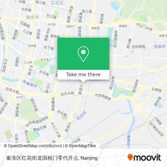 秦淮区红花街道国税门零代开点 map