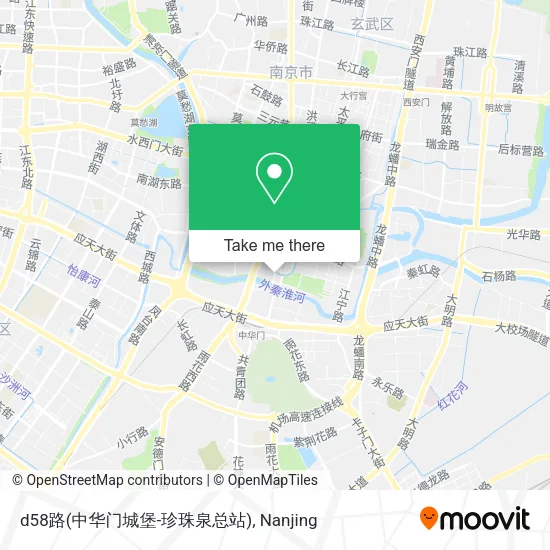 d58路(中华门城堡-珍珠泉总站) map