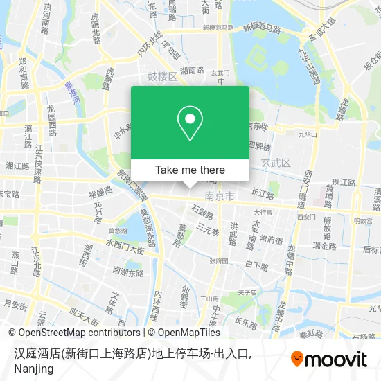 汉庭酒店(新街口上海路店)地上停车场-出入口 map