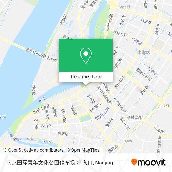 南京国际青年文化公园停车场-出入口 map