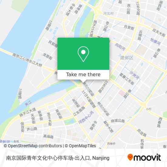 南京国际青年文化中心停车场-出入口 map