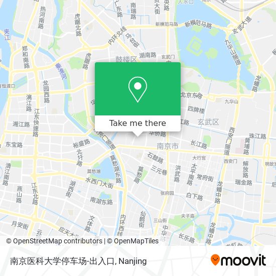 南京医科大学停车场-出入口 map