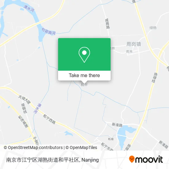 南京市江宁区湖熟街道和平社区 map