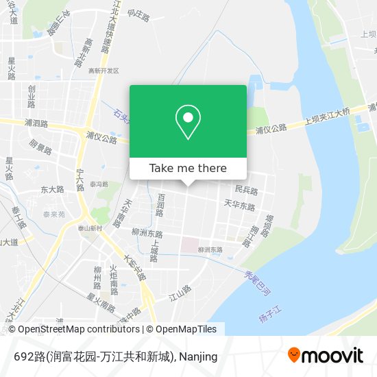 692路(润富花园-万江共和新城) map