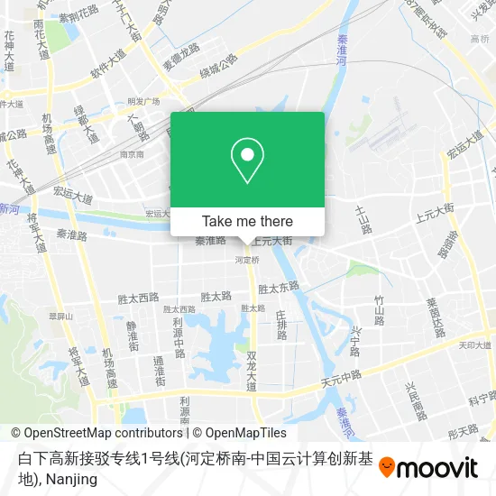 白下高新接驳专线1号线(河定桥南-中国云计算创新基地) map