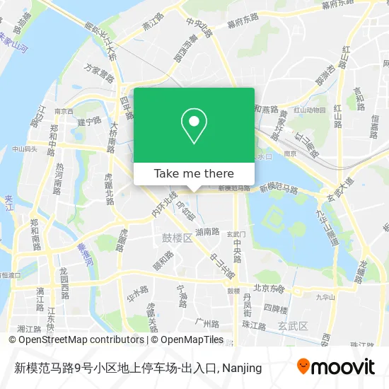 新模范马路9号小区地上停车场-出入口 map