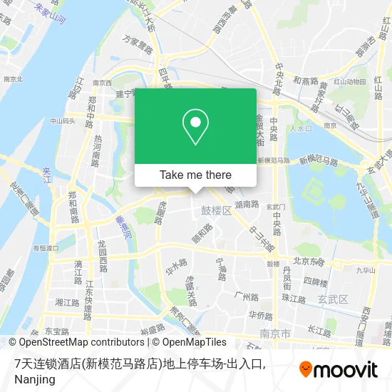 7天连锁酒店(新模范马路店)地上停车场-出入口 map