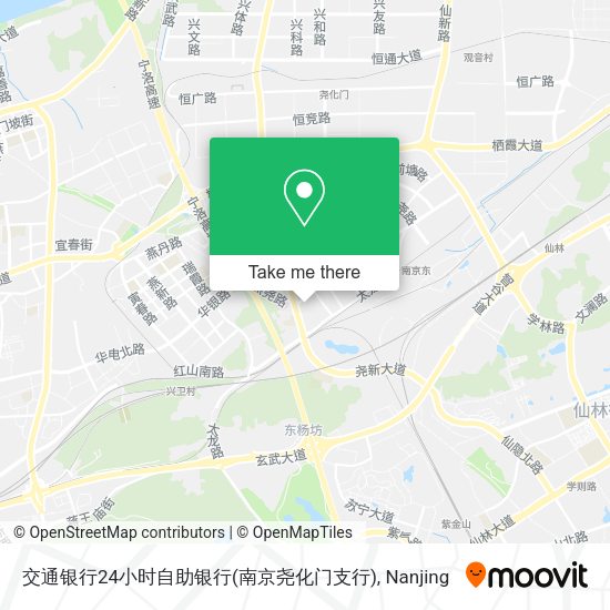 交通银行24小时自助银行(南京尧化门支行) map