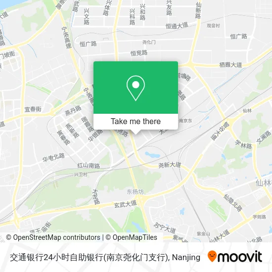 交通银行24小时自助银行(南京尧化门支行) map