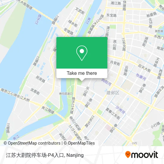 江苏大剧院停车场-P4入口 map