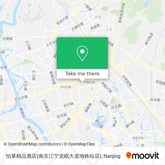 怡莱精品酒店(南京江宁龙眠大道地铁站店) map
