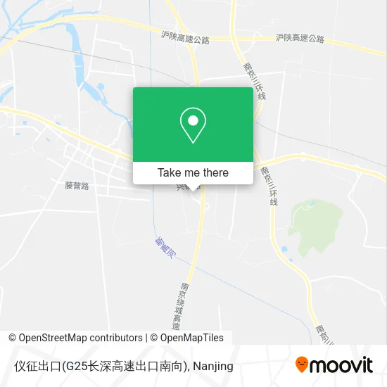 仪征出口(G25长深高速出口南向) map