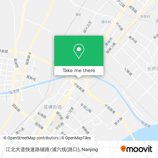 江北大道快速路辅路/浦六线(路口) map