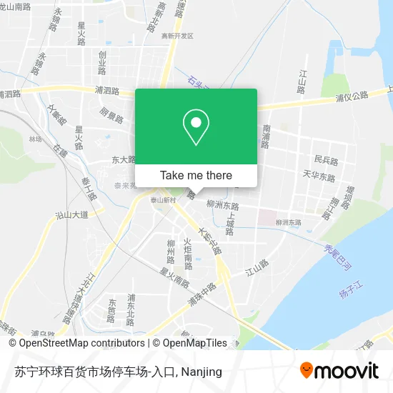 苏宁环球百货市场停车场-入口 map