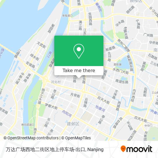 万达广场西地二街区地上停车场-出口 map