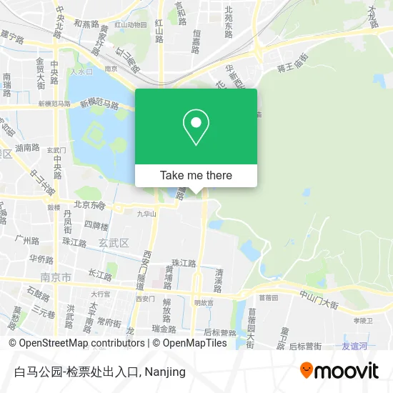 白马公园-检票处出入口 map