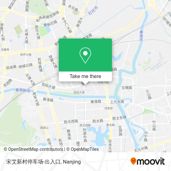 宋艾新村停车场-出入口 map