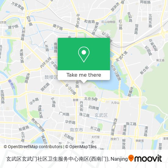 玄武区玄武门社区卫生服务中心南区(西南门) map