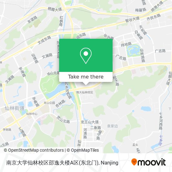 南京大学仙林校区邵逸夫楼A区(东北门) map