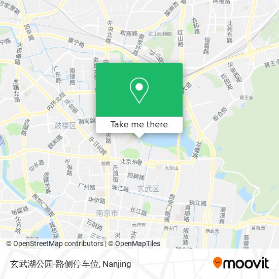 玄武湖公园-路侧停车位 map