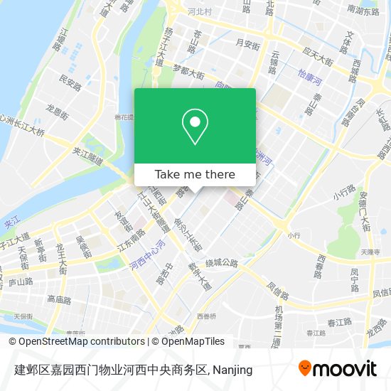 建邺区嘉园西门物业河西中央商务区 map