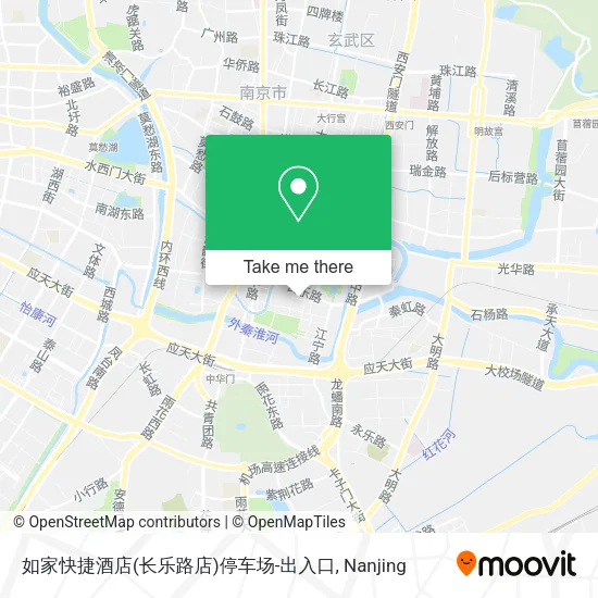 如家快捷酒店(长乐路店)停车场-出入口 map