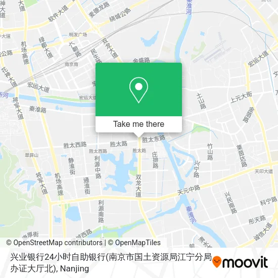 兴业银行24小时自助银行(南京市国土资源局江宁分局办证大厅北) map