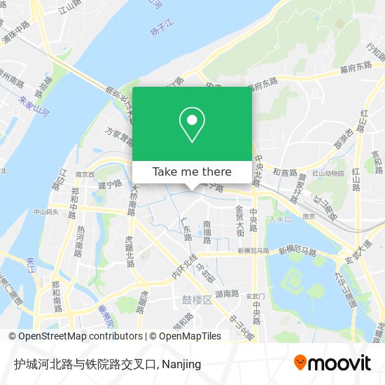 护城河北路与铁院路交叉口 map
