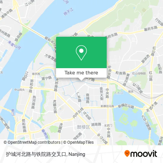护城河北路与铁院路交叉口 map