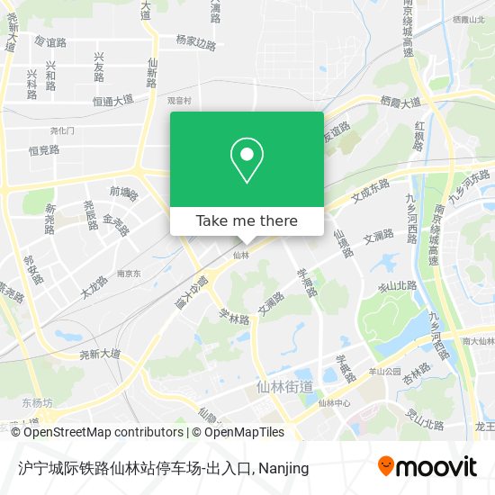 沪宁城际铁路仙林站停车场-出入口 map