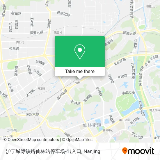 沪宁城际铁路仙林站停车场-出入口 map