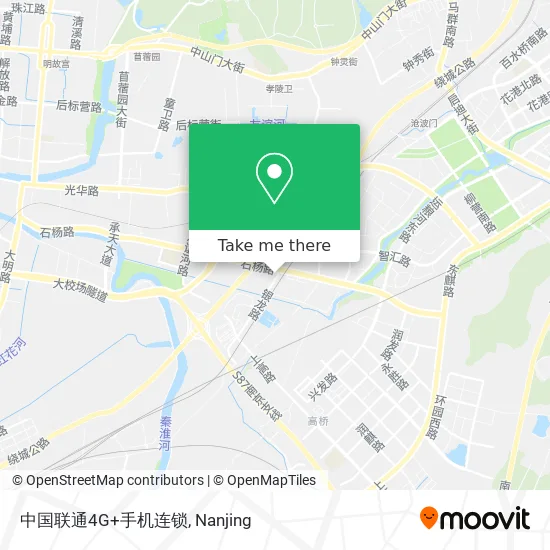 中国联通4G+手机连锁 map