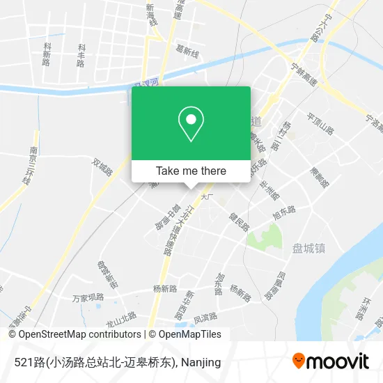 521路(小汤路总站北-迈皋桥东) map