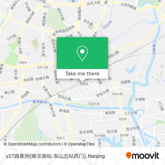y27路夜间(南京南站-东山总站西门) map