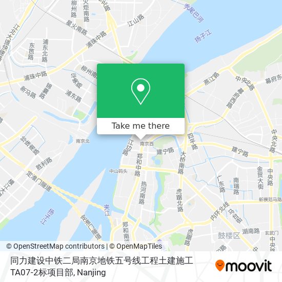 同力建设中铁二局南京地铁五号线工程土建施工TA07-2标项目部 map