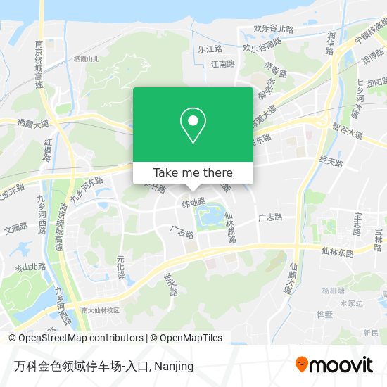 万科金色领域停车场-入口 map