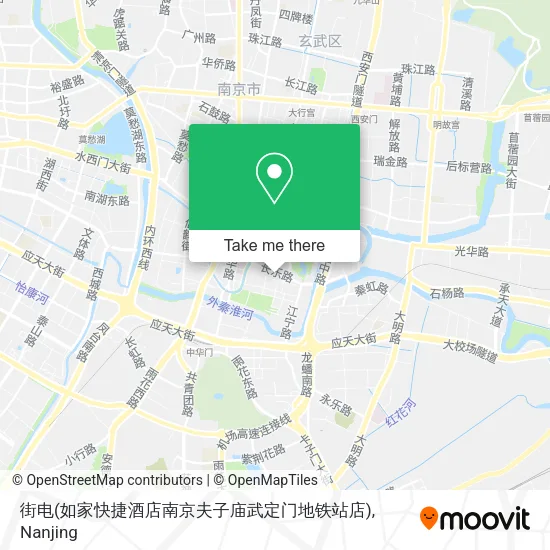 街电(如家快捷酒店南京夫子庙武定门地铁站店) map