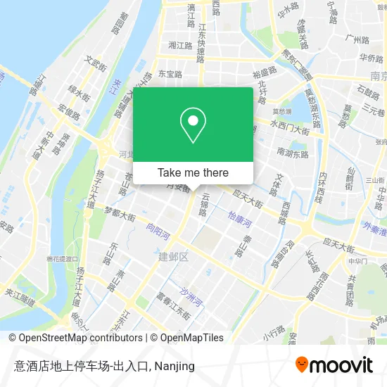 意酒店地上停车场-出入口 map