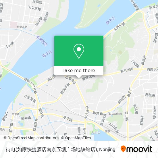 街电(如家快捷酒店南京五塘广场地铁站店) map