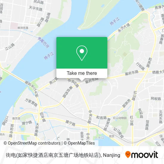 街电(如家快捷酒店南京五塘广场地铁站店) map