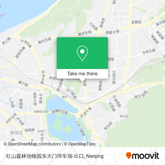 红山森林动物园东大门停车场-出口 map