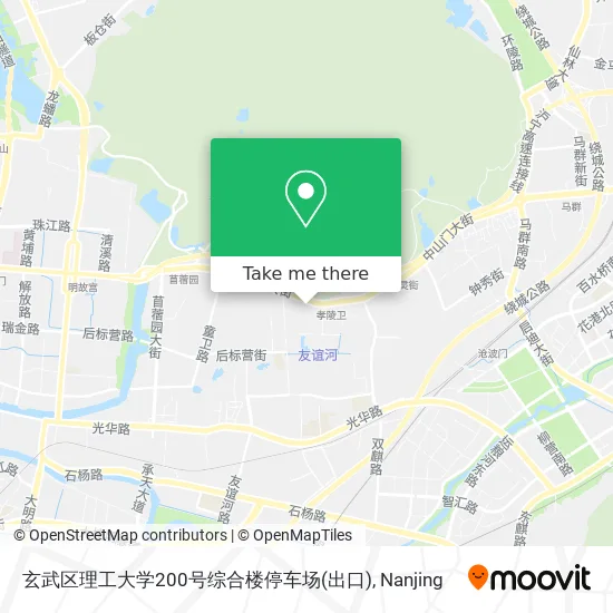 玄武区理工大学200号综合楼停车场(出口) map