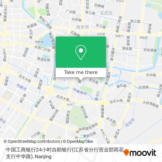中国工商银行24小时自助银行(江苏省分行营业部雨花支行中华路) map